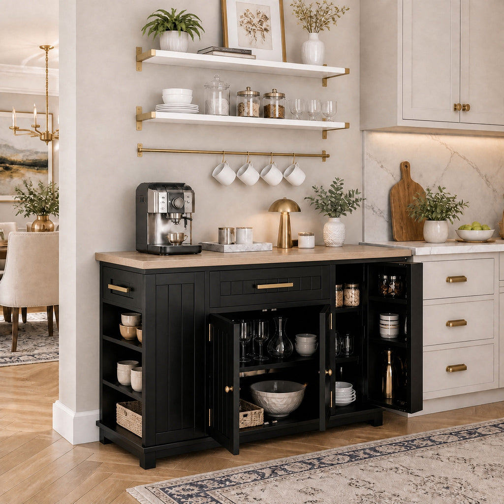 52" Kitchen Island with Cabinets
