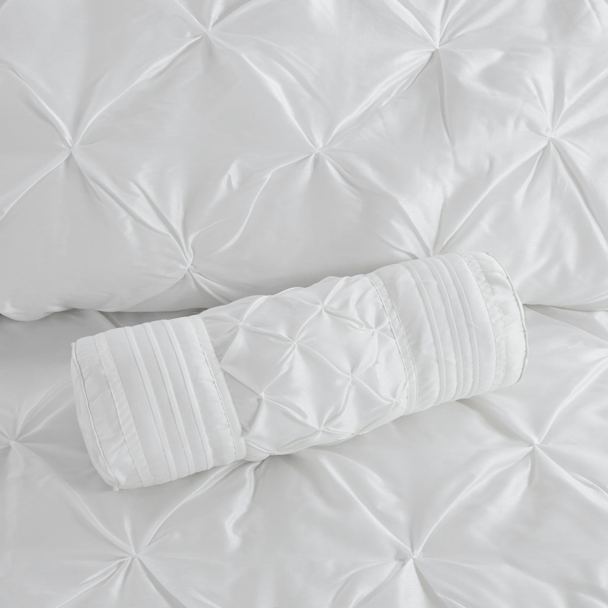 White 7 Piece Tufted Comforter Set