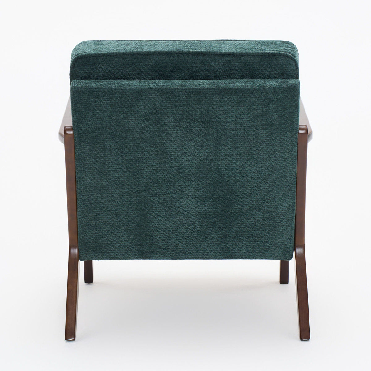 Sleek Mid-Century Chair with Lumbar Pillow