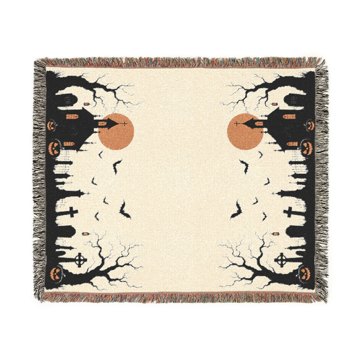 Spooky Harvest Woven Throw Blanket – Moonlit House