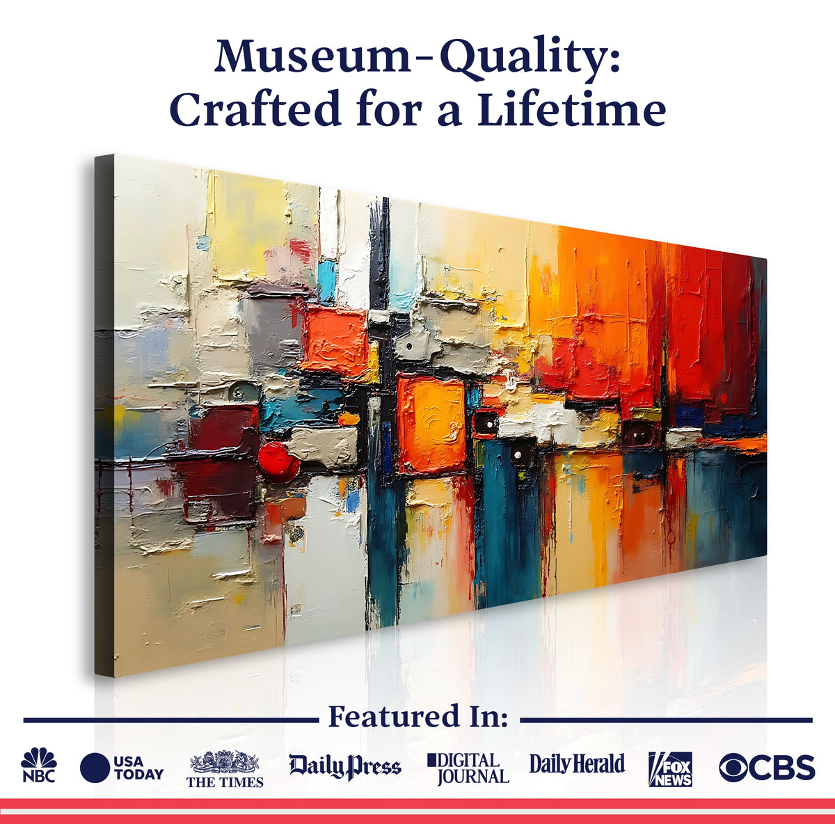 Warm Impasto - Abstract Wall Art