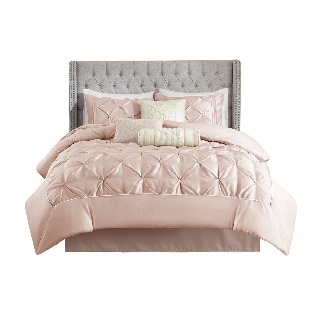 Blush 7 Piece Tufted Full Comforter Set