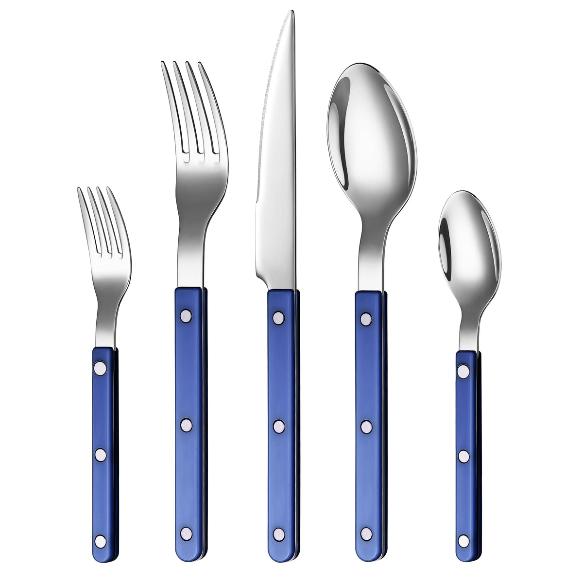 Khen Blue Stainless Steel Flatware – 20-Piece Set