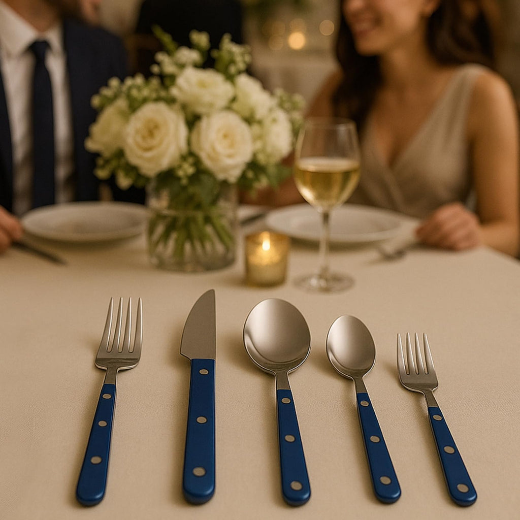 Khen Blue Stainless Steel Flatware – 20-Piece Set