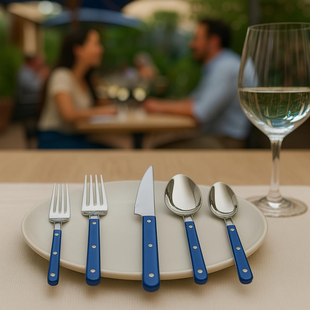 Khen Blue Stainless Steel Flatware – 20-Piece Set