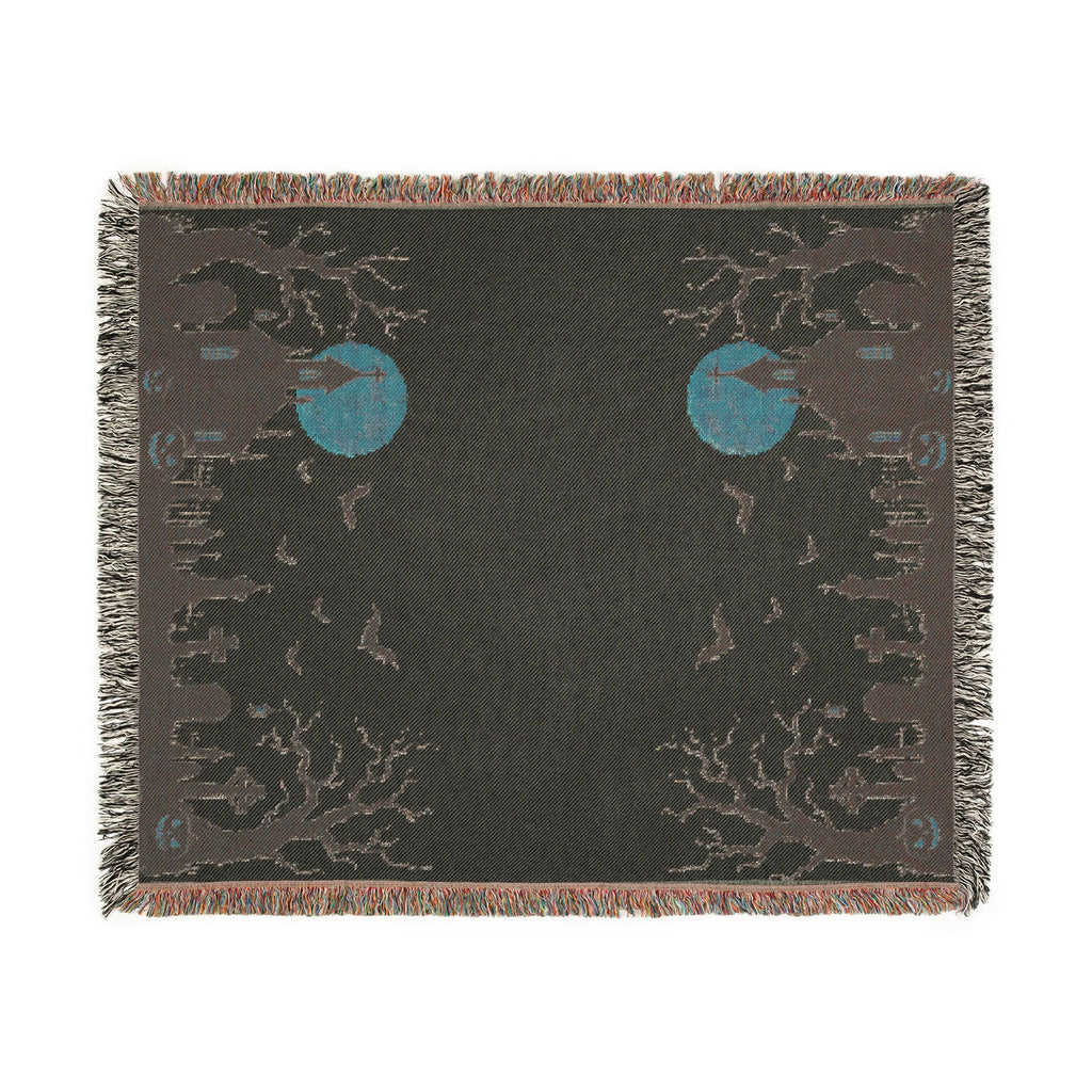 Spooky Harvest Woven Throw Blanket – Moonlit House
