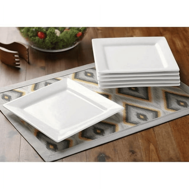 White Porcelain Salad Plates – Set of 6