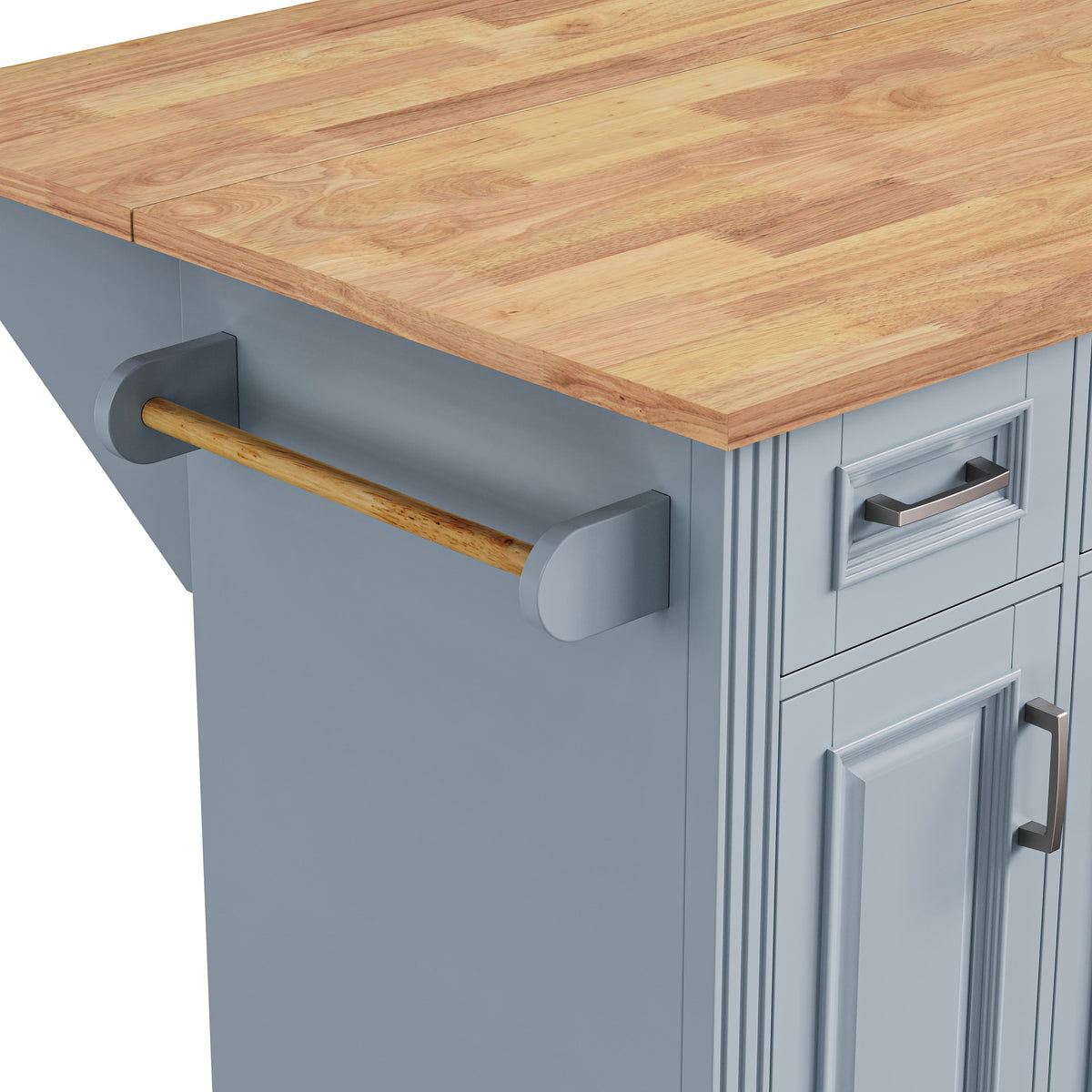 54" Kitchen Island with Drop Leaf and Storage