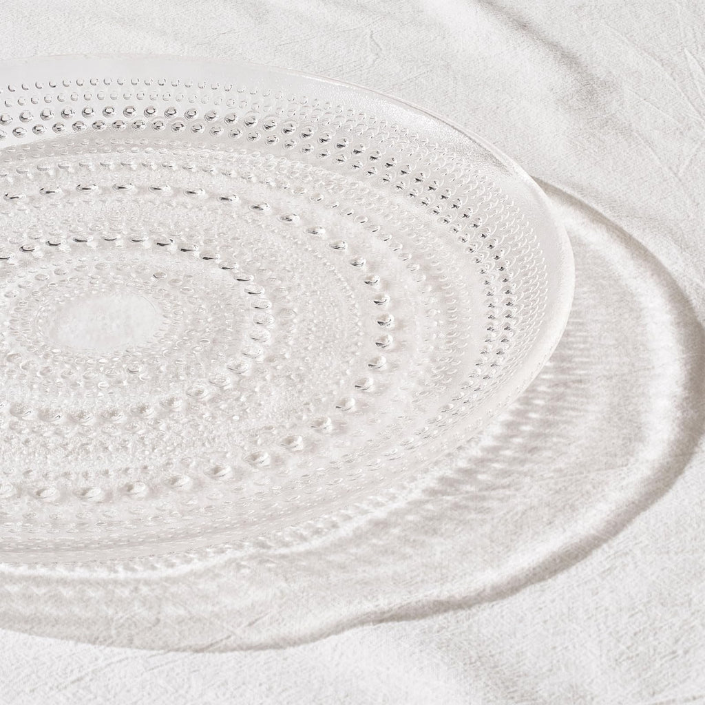 Clear Glass Hobnail Dinner Plates – Set of 4