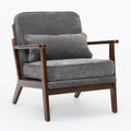 Sleek Mid-Century Chair with Lumbar Pillow