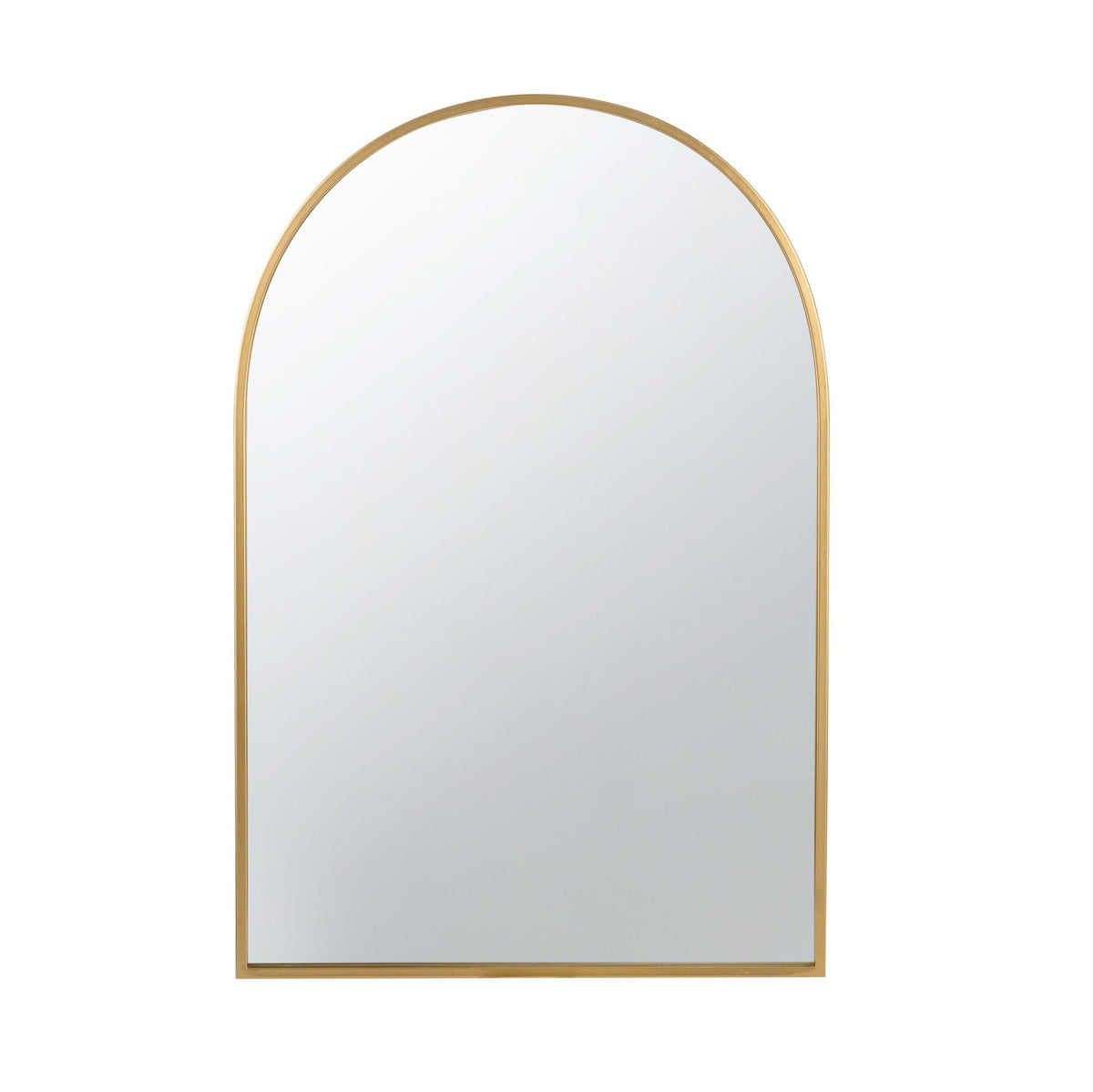 Elegant Arched Mirror With Metal Frame – Wall Mirror for Living Room, Bedroom, or Entryway