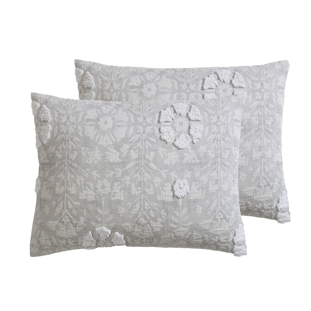 Soft Gray 5 Pc Textured Woven Jacquard Comforter Set