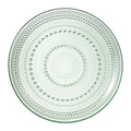 Green Glass Hobnail Dinner Plates – Set of 4