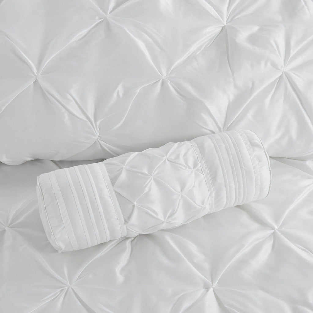 White 7 Piece Tufted Comforter Set