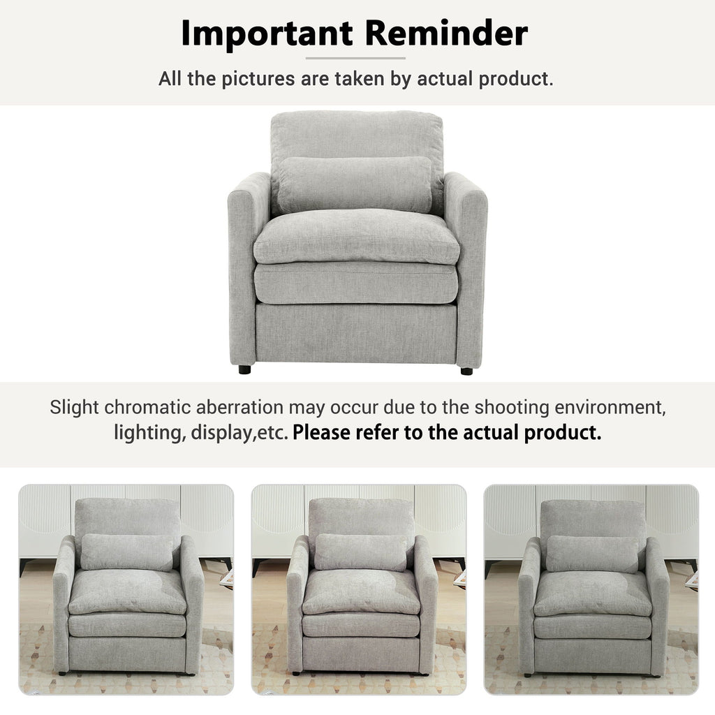 Cozy Upholstered Cushion Armchair