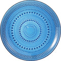 Dark Blue Glass Hobnail Dinner Plates – Set of 4