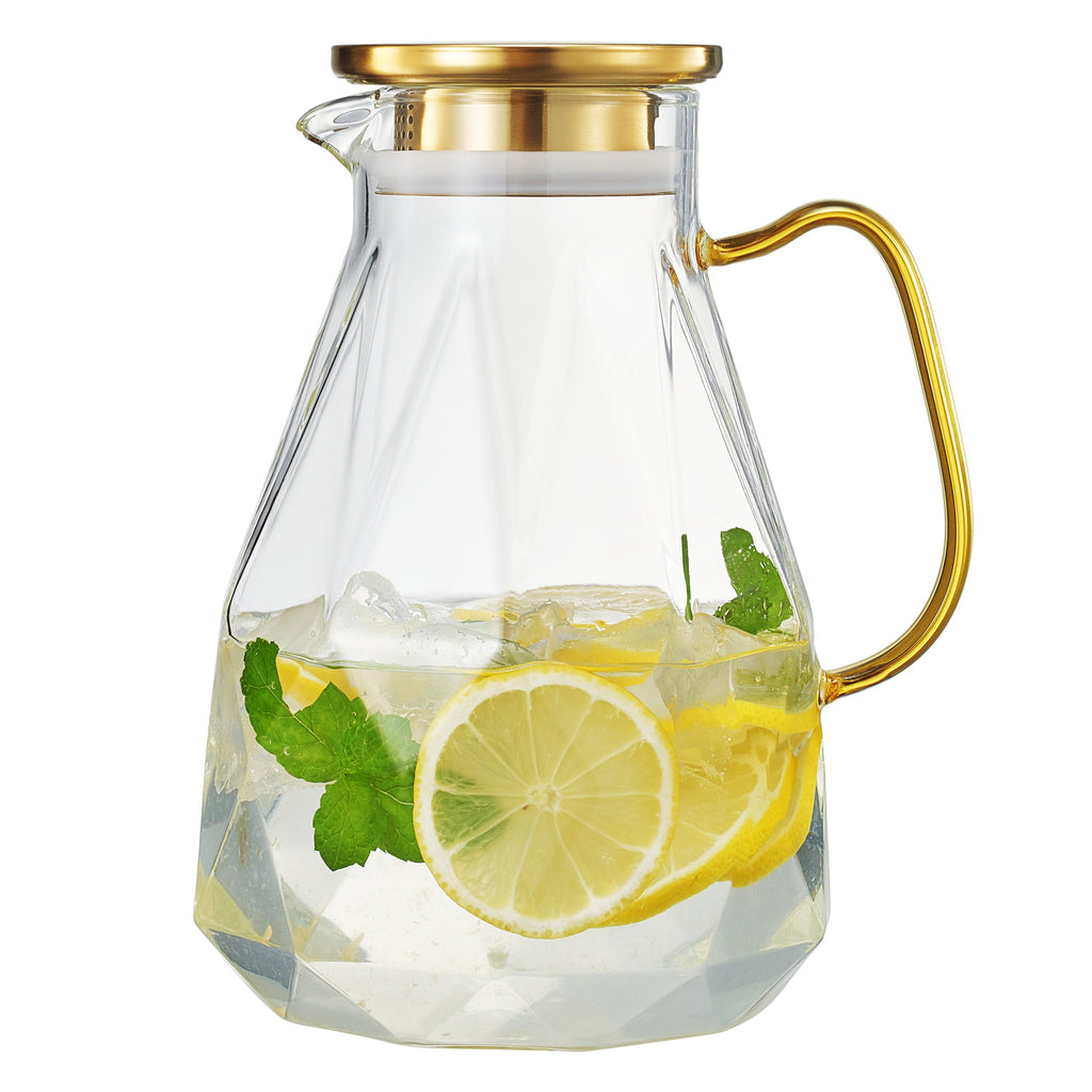 Classic Gold and Glass Pitcher