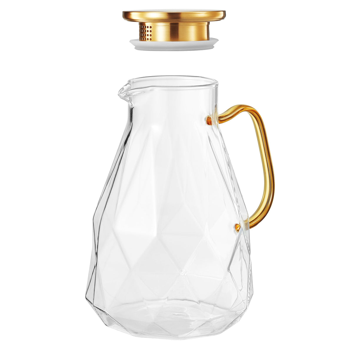 Classic Gold and Glass Pitcher