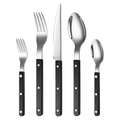 Khen Black Stainless Steel Flatware – 20-Piece Set