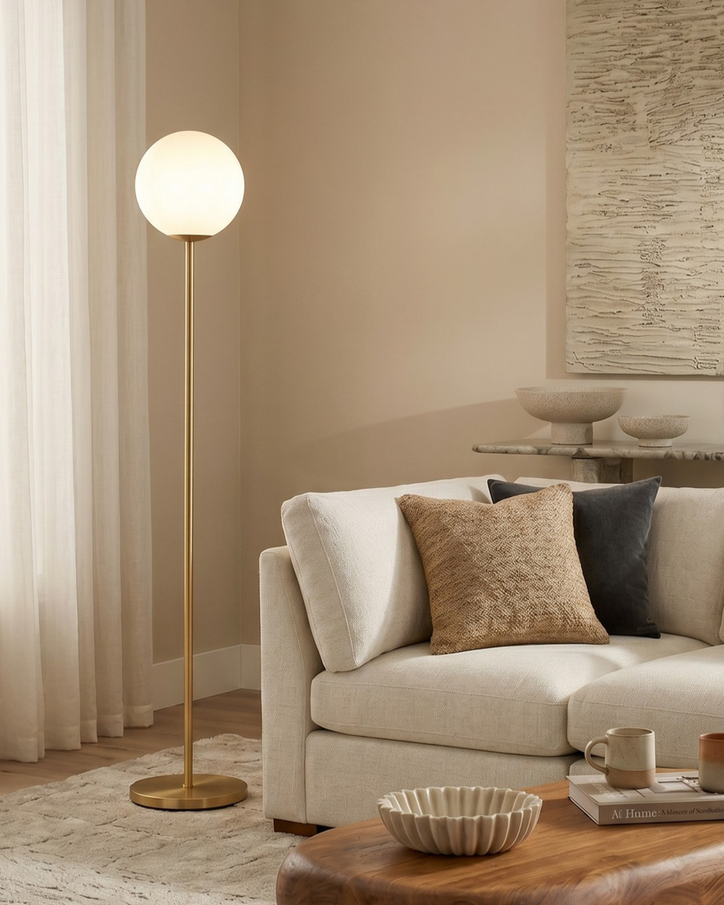 The Luna LED Floor Lamp-Smart Home Compatible
