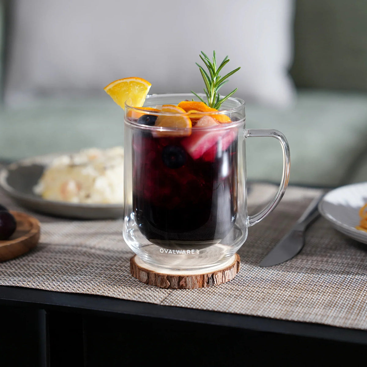 Double-Wall Glass Mugs – 17 oz, Set of 2