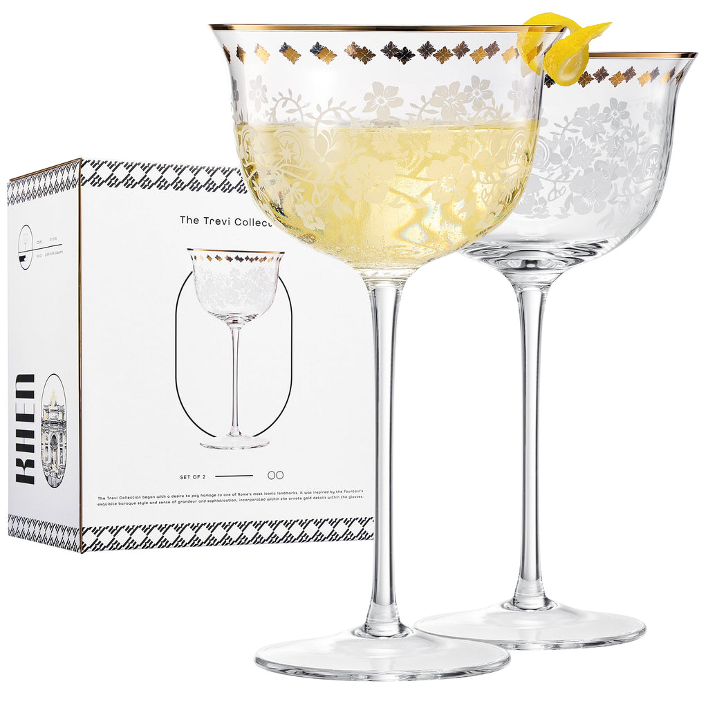 The Trevi Champagne Coupe Glasses – Set of 2