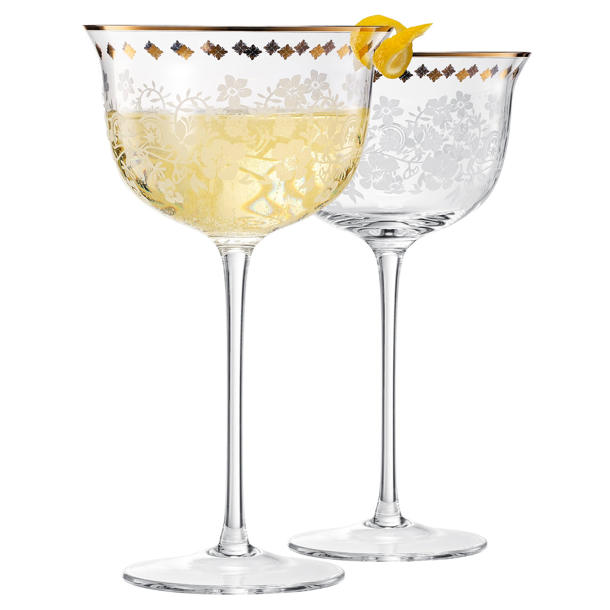 The Trevi Champagne Coupe Glasses – Set of 2