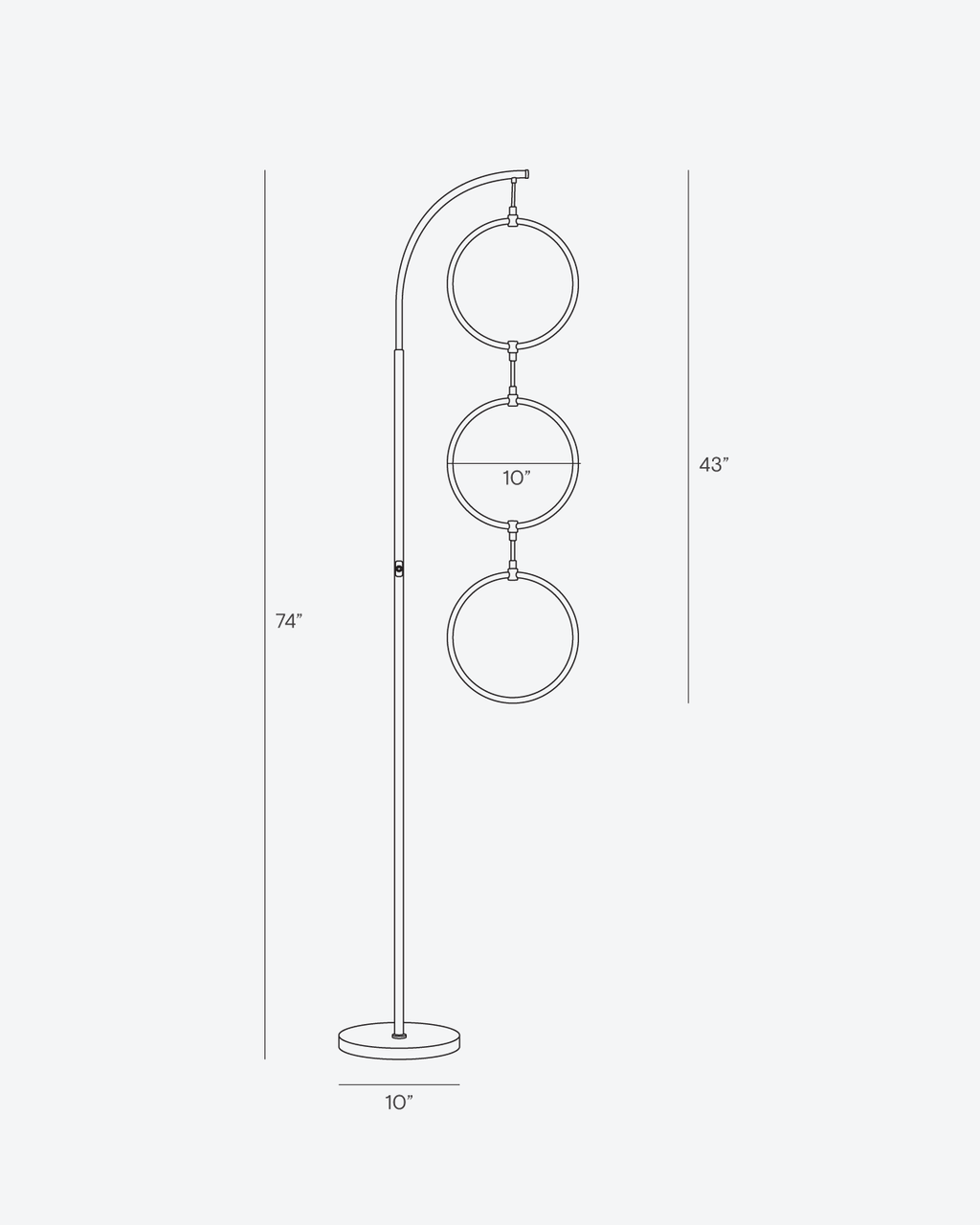 The Trio LED Floor Lamp-Dimmable Touch Control