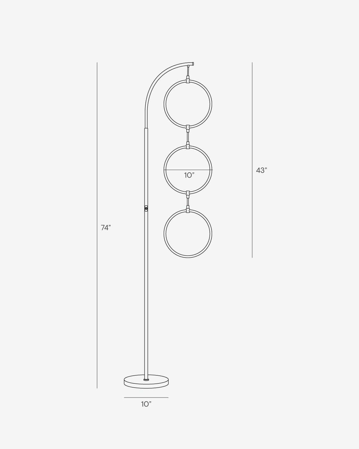 The Trio LED Floor Lamp-Dimmable Touch Control