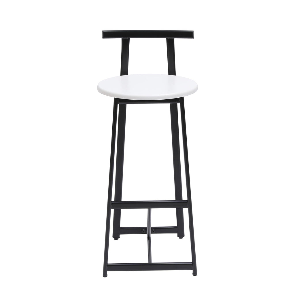 Modern Bar Stools with Backrest – Set of 3