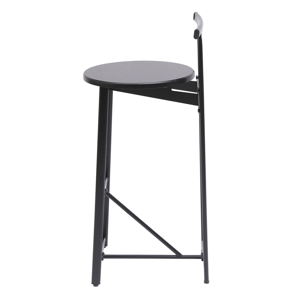 Modern Bar Stools with Backrest – Set of 3