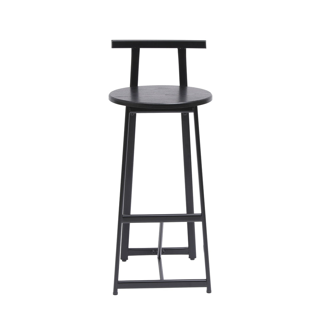 Modern Bar Stools with Backrest – Set of 3