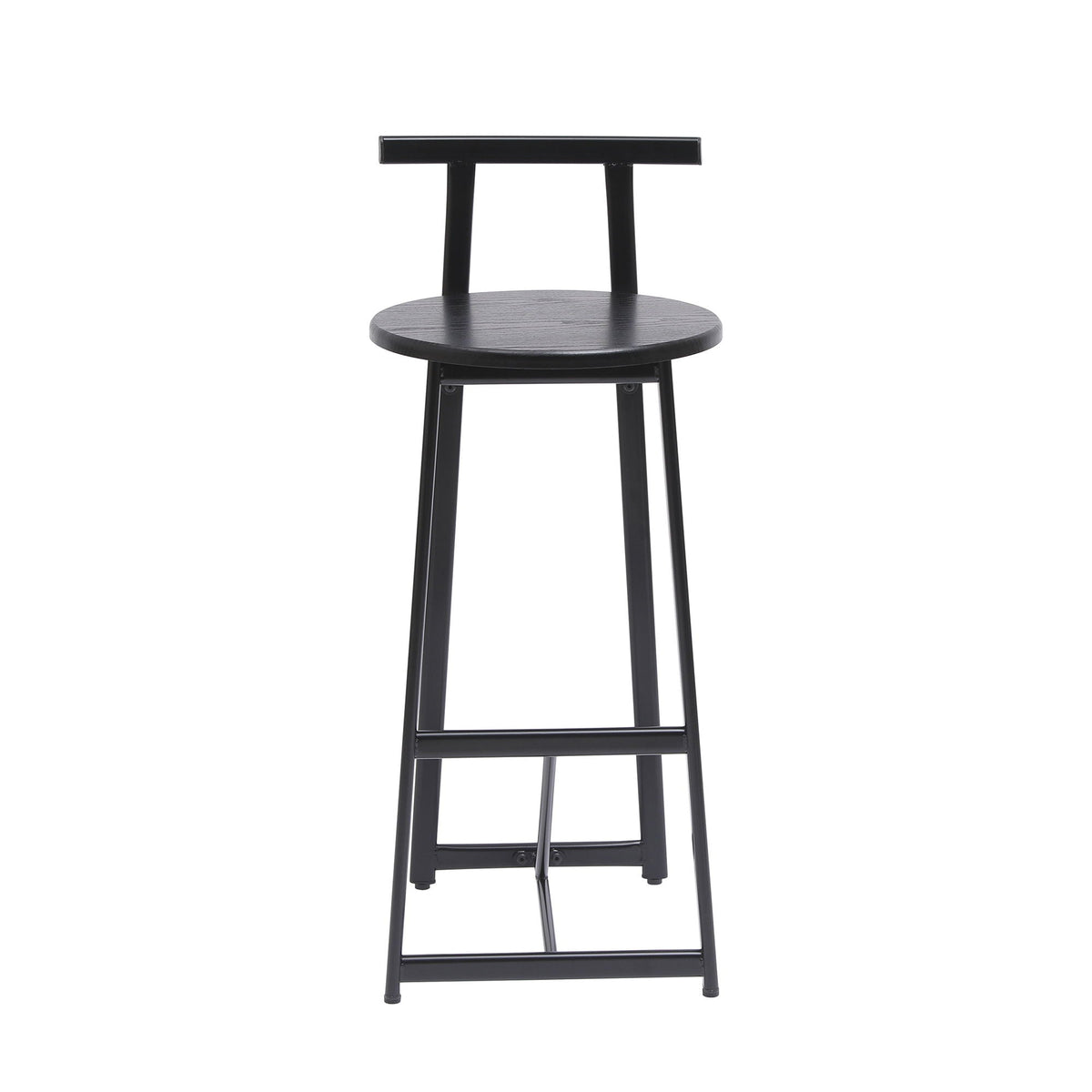 Modern Bar Stools with Backrest – Set of 3