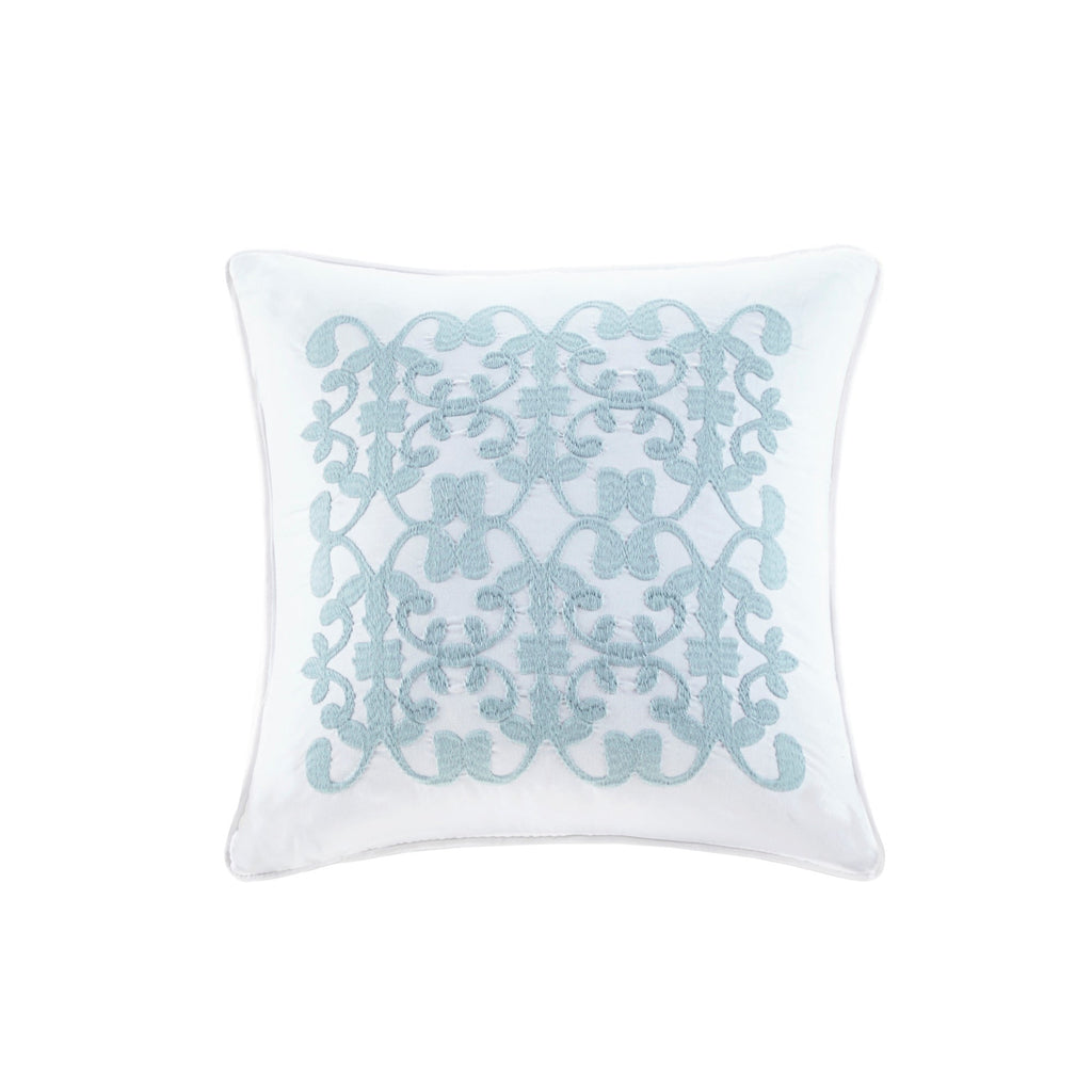White 5 Piece Microfiber Ruffled Comforter Set - California King