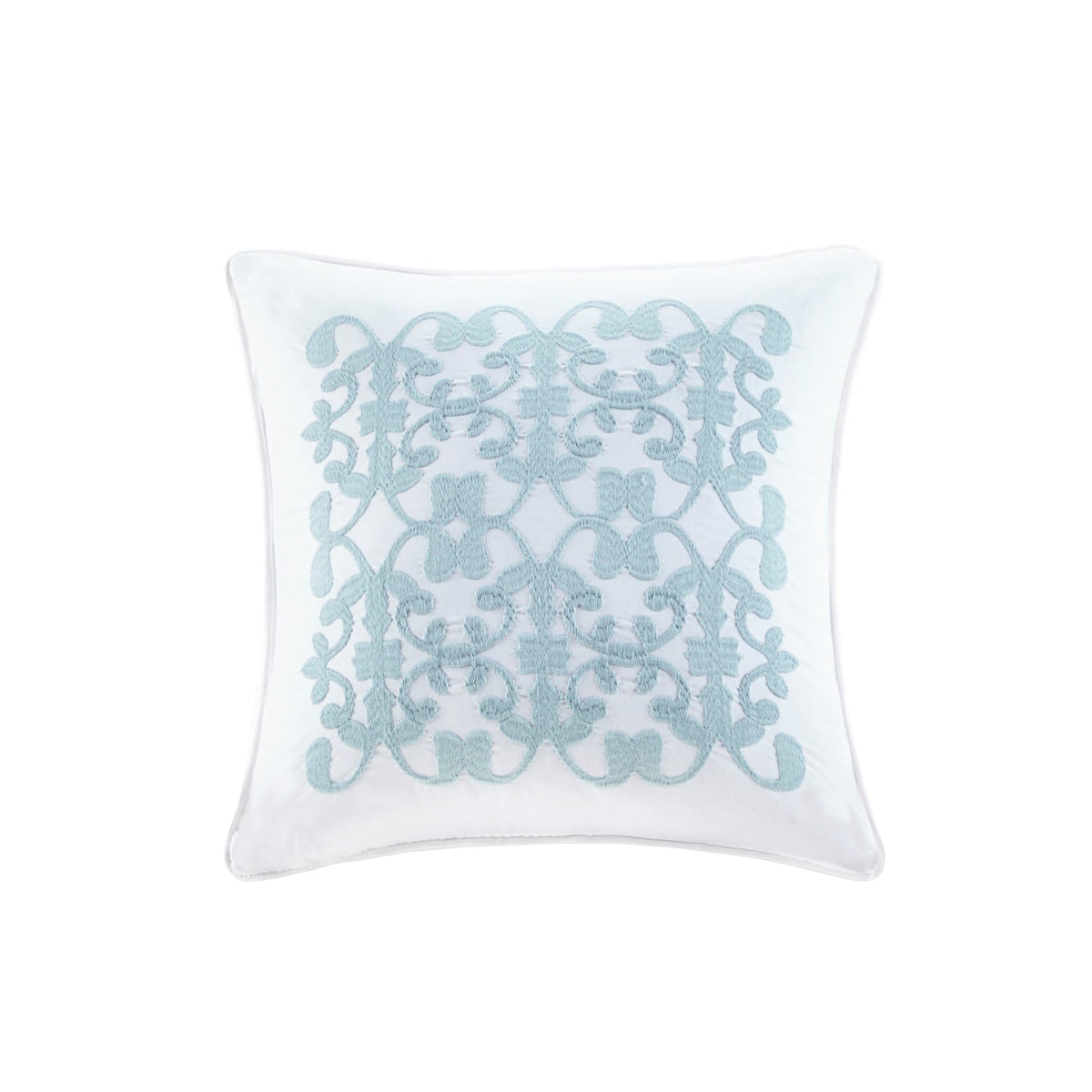 White 5 Piece Microfiber Ruffled Comforter Set - California King