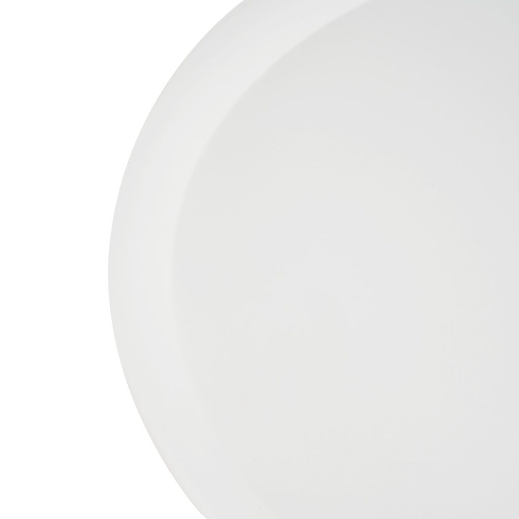 Metal Accent Pedestal Table, Hand-Hammered Texture-White+Black