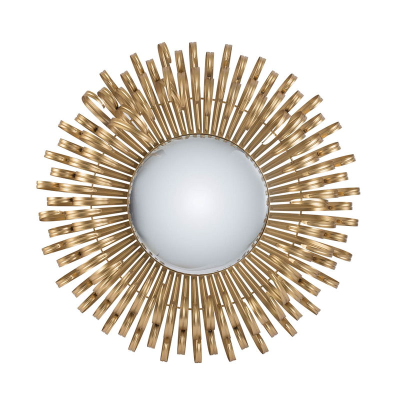 Sunburst Wall Mirror in Gold