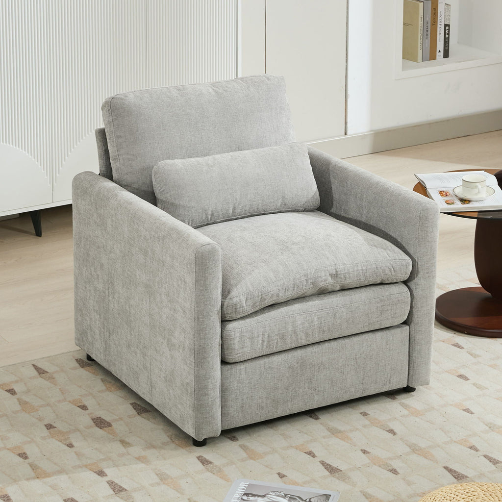 Cozy Upholstered Cushion Armchair