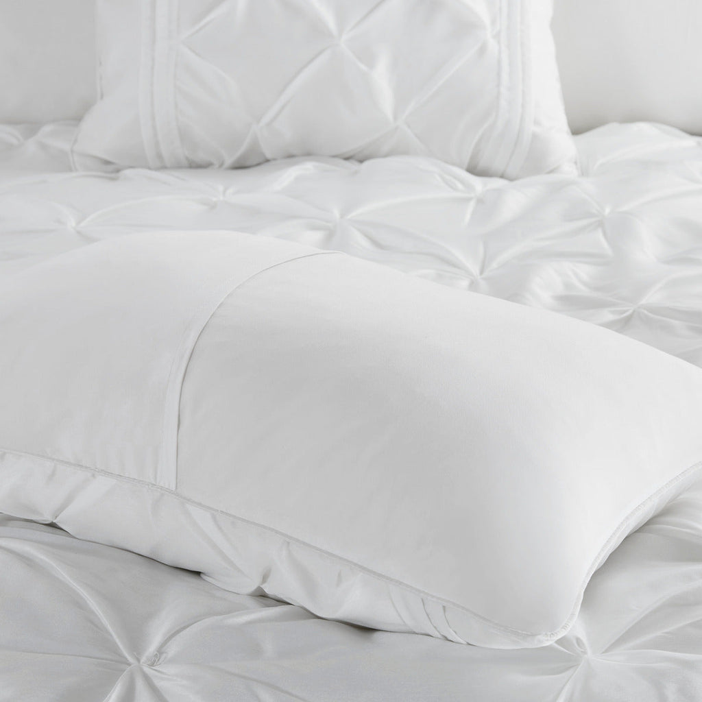 White 7 Piece Tufted Comforter Set