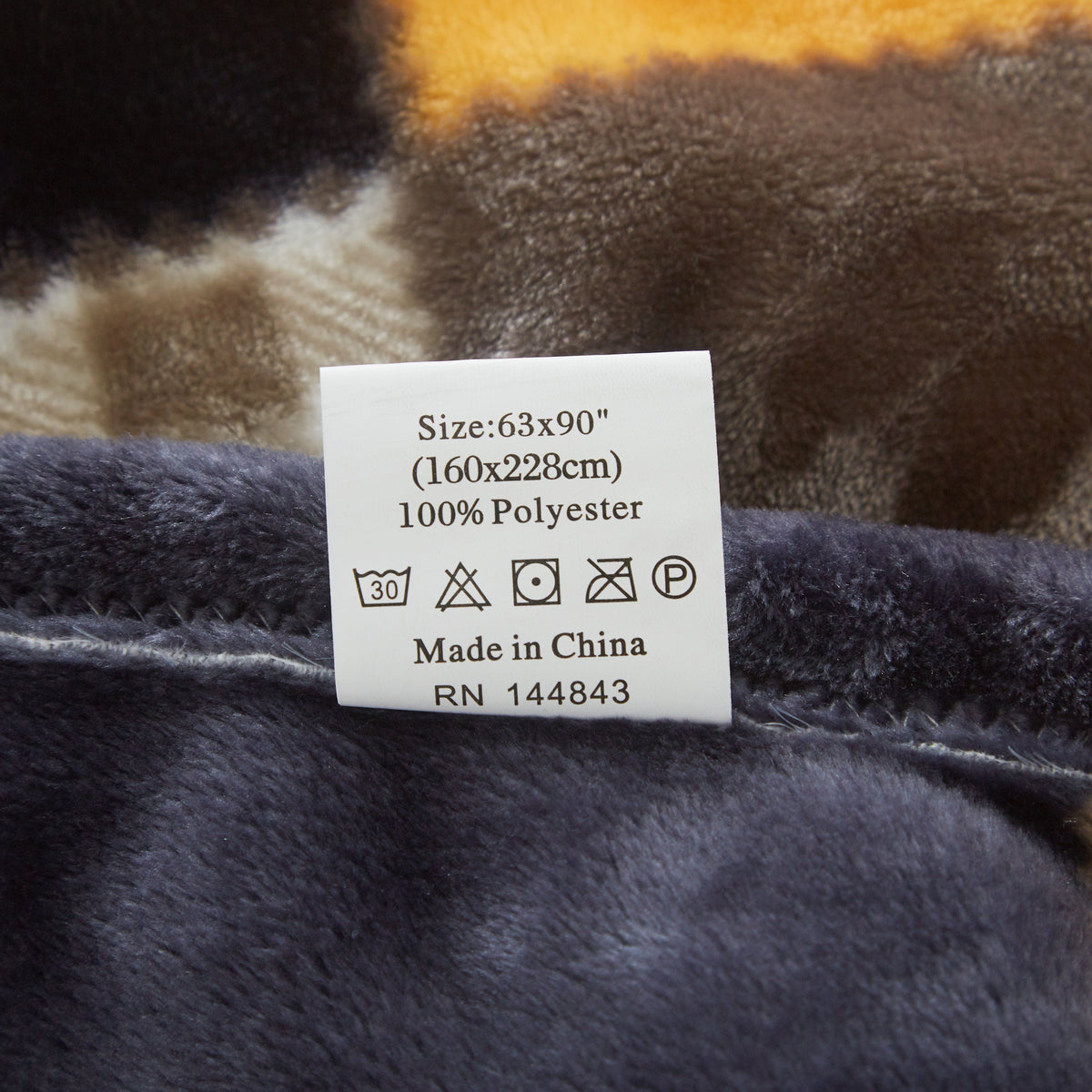 Tache Orange Farmhouse Plaid Micro Fleece Throw Blanket