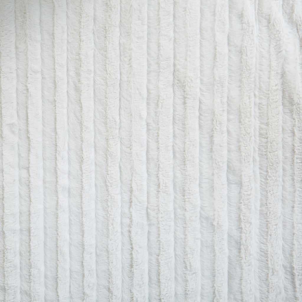 Tache Ivory Faux Fur & Sherpa Throw Blanket