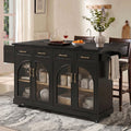 Kitchen Island with Storage & Drop Leaf - 65"