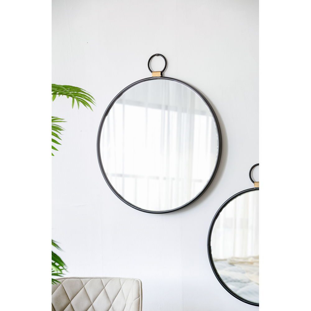 Contemporary Minimalist Accent Mirror in Black