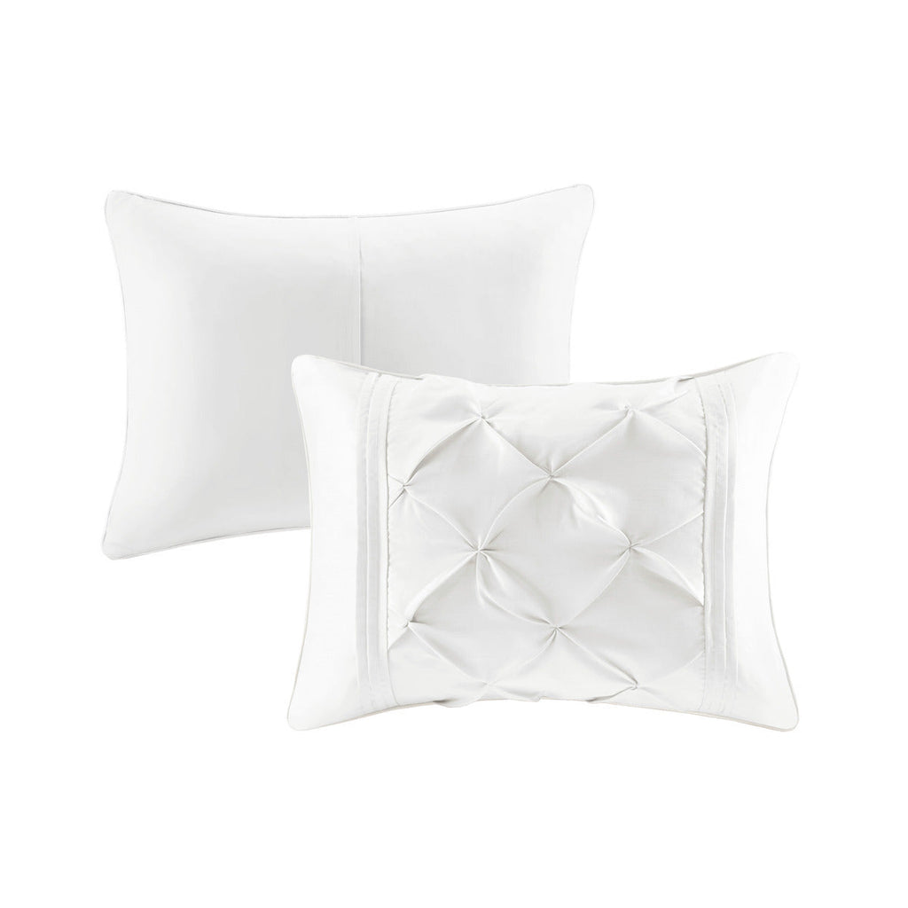 White 7 Piece Tufted Comforter Set