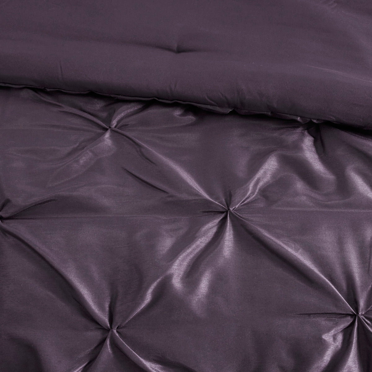 Deep Plum 7 Piece Tufted Comforter Set with Elegant Detailing
