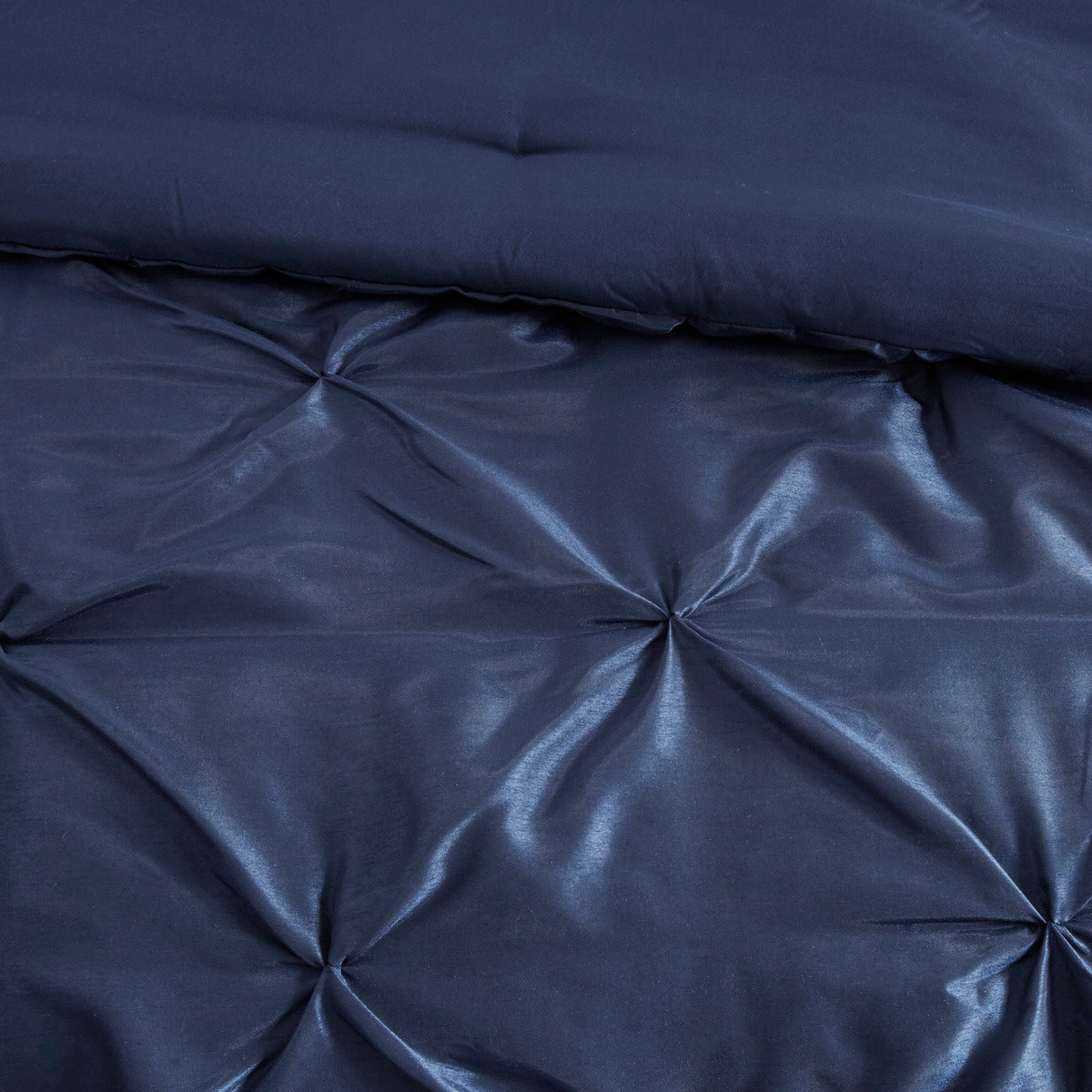 Navy 7 Piece Tufted Queen Comforter Set