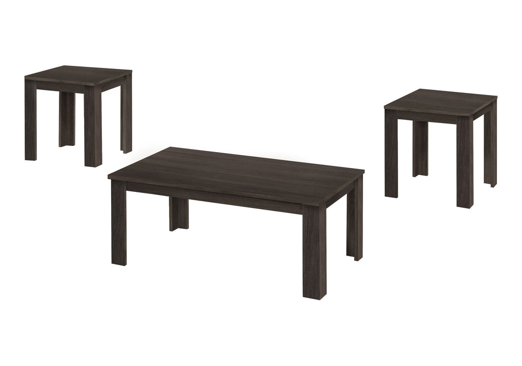 Oak Pub Accent Table Set-1 Coffee Table & 2 End Tables