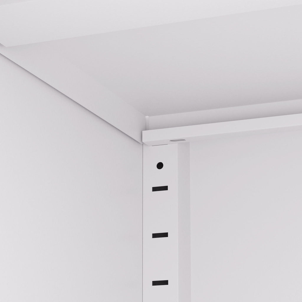 Tall Metal Kitchen Pantry Cabinet with Adjustable Shelves And Silent Magnetic Doors