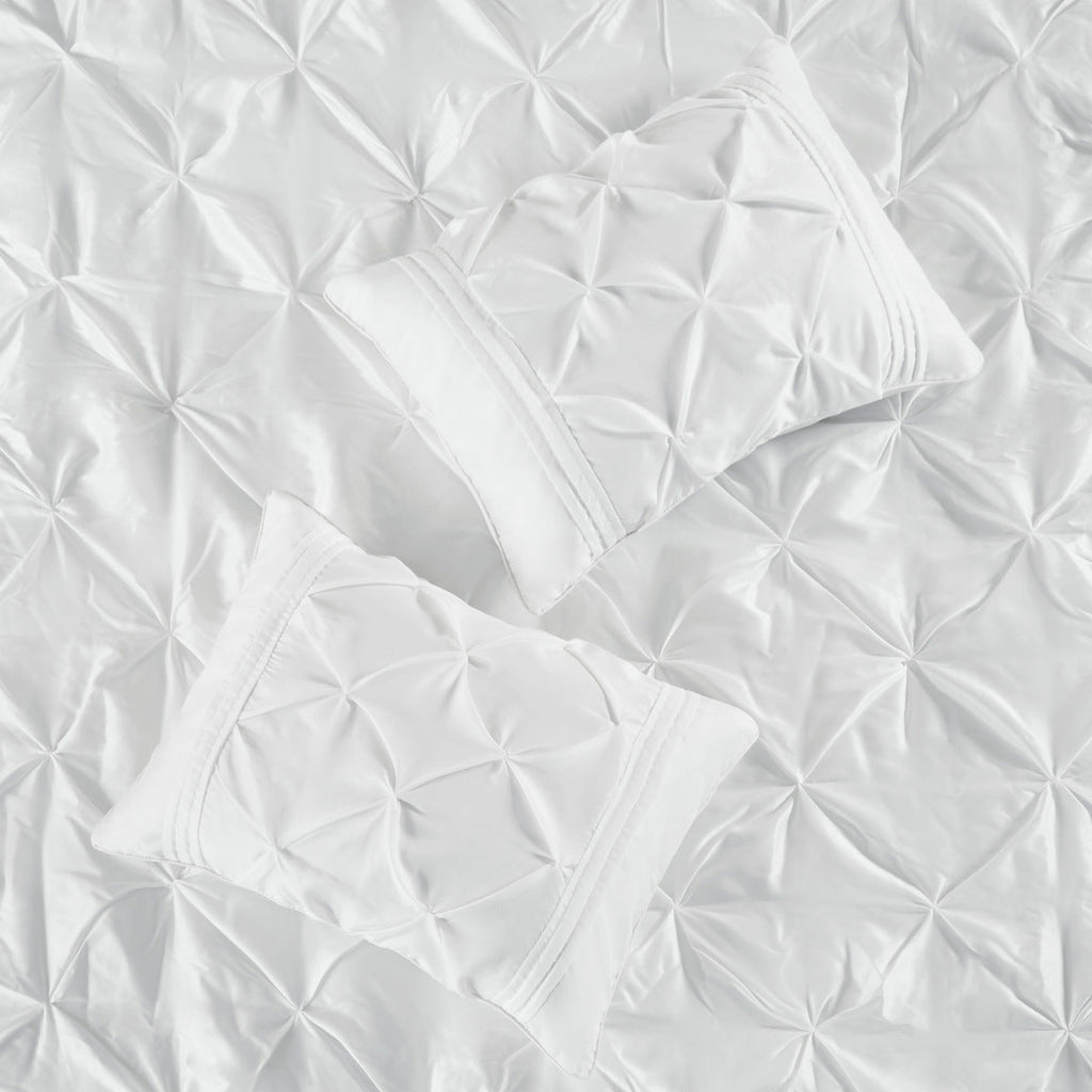 White 7 Piece Tufted Comforter Set