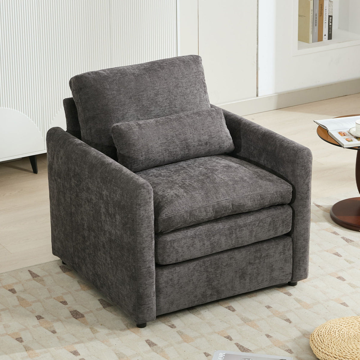 Cozy Upholstered Cushion Armchair